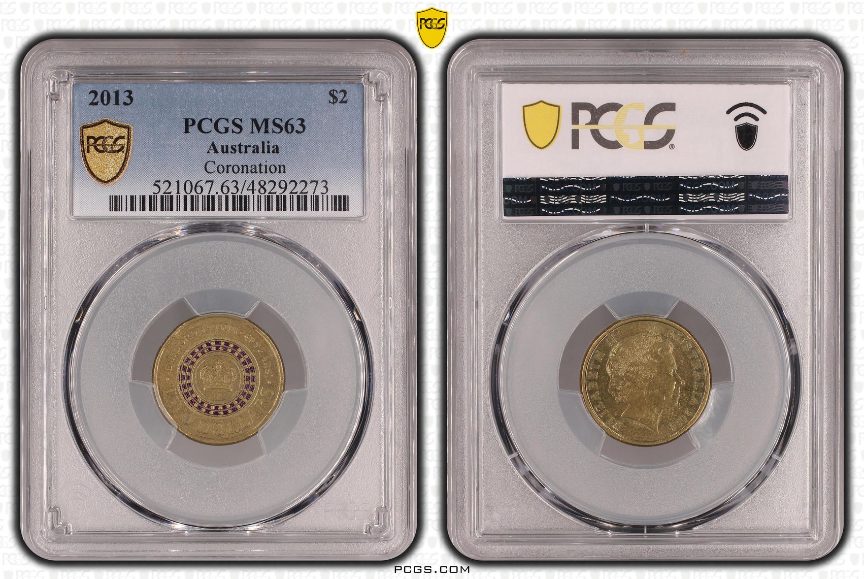 Coronation Colorized , Two Dollar, 2013, PCGS MS63