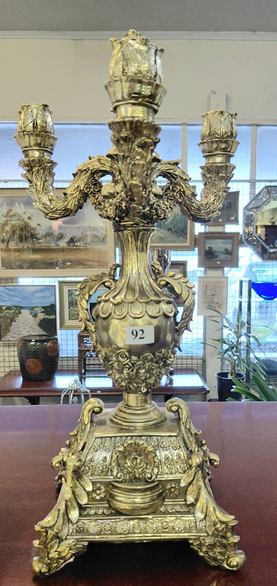 92 · ORNATE GILT CANDLE SCONCE