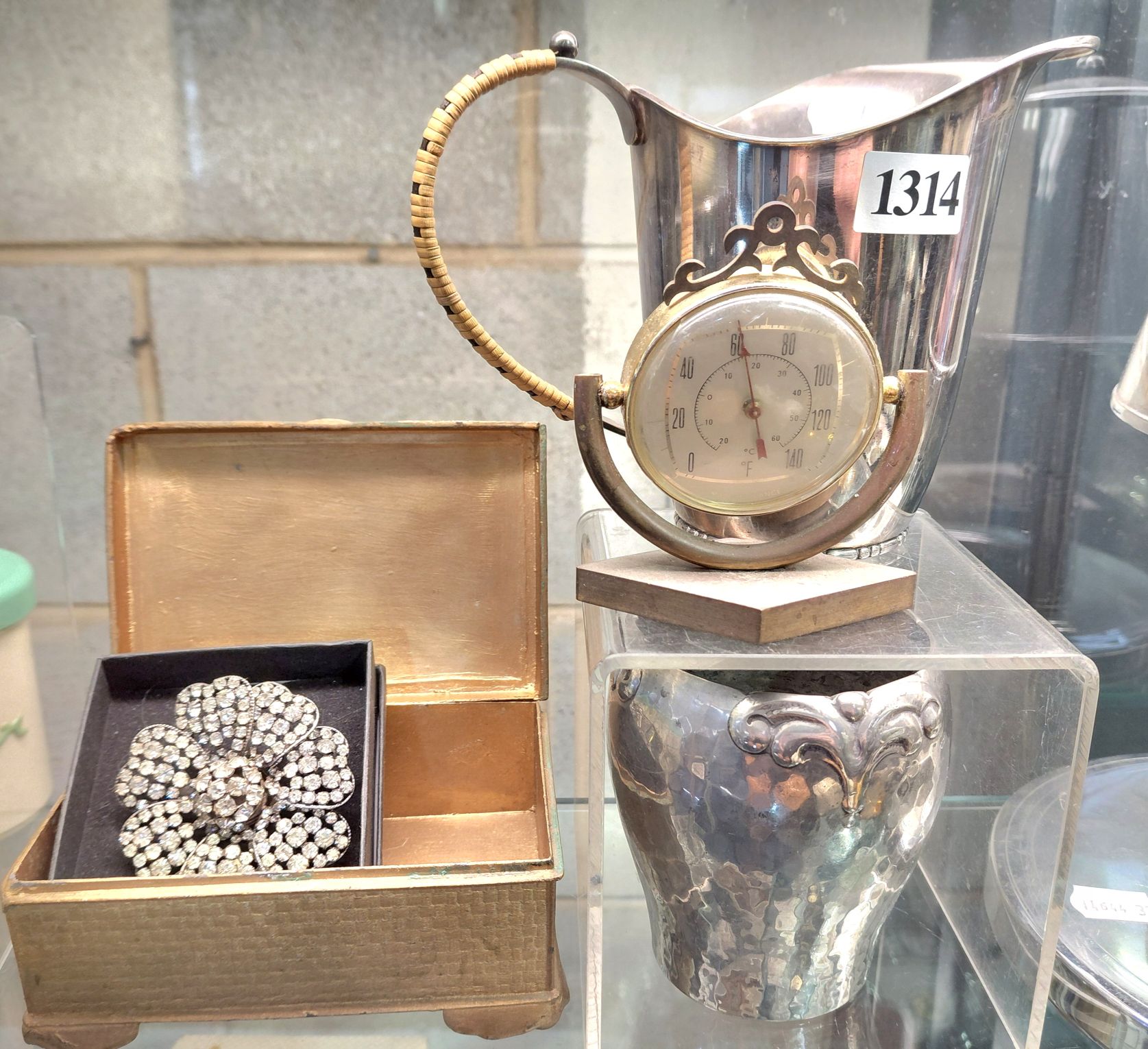 Metal Wares Barometer And Brooch