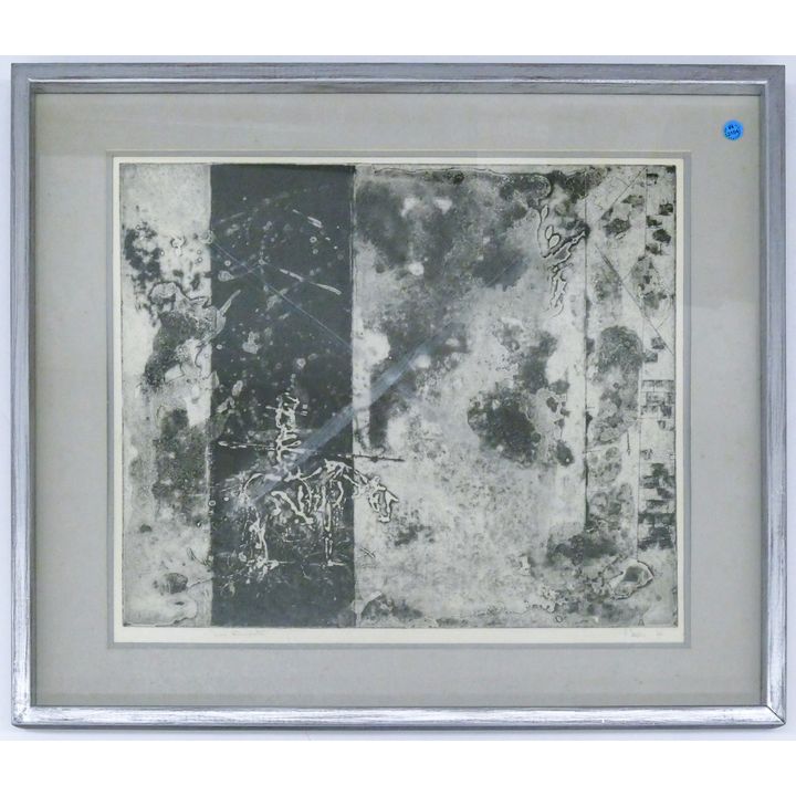 Porter Lewis ''Don Quixote'' 1966 Etching Framed 25''x28.5''. Signed.