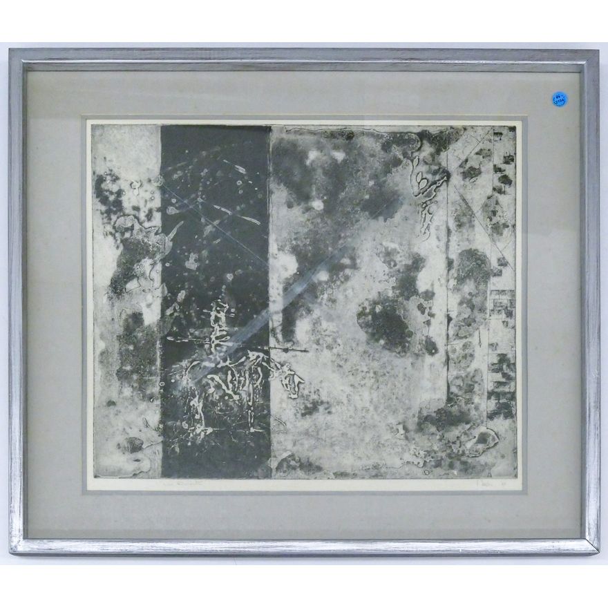 Porter Lewis ''Don Quixote'' 1966 Etching Framed 25''x28.5''. Signed.