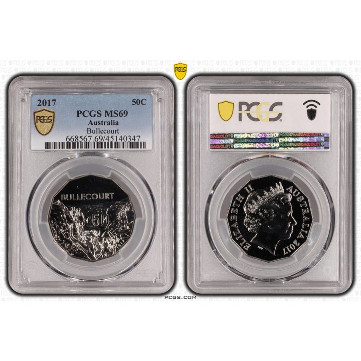 2017 Australia Fifty Cent, 50c Bullecourt PCGS - MS69 POP 5/0 -347