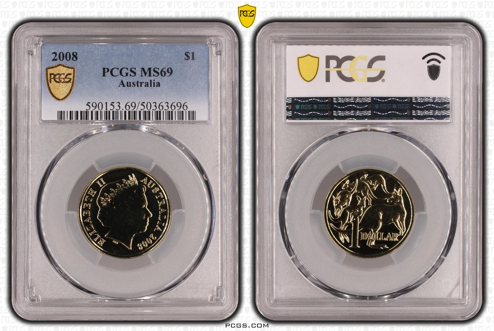 One Dollar, 2008, PCGS MS69