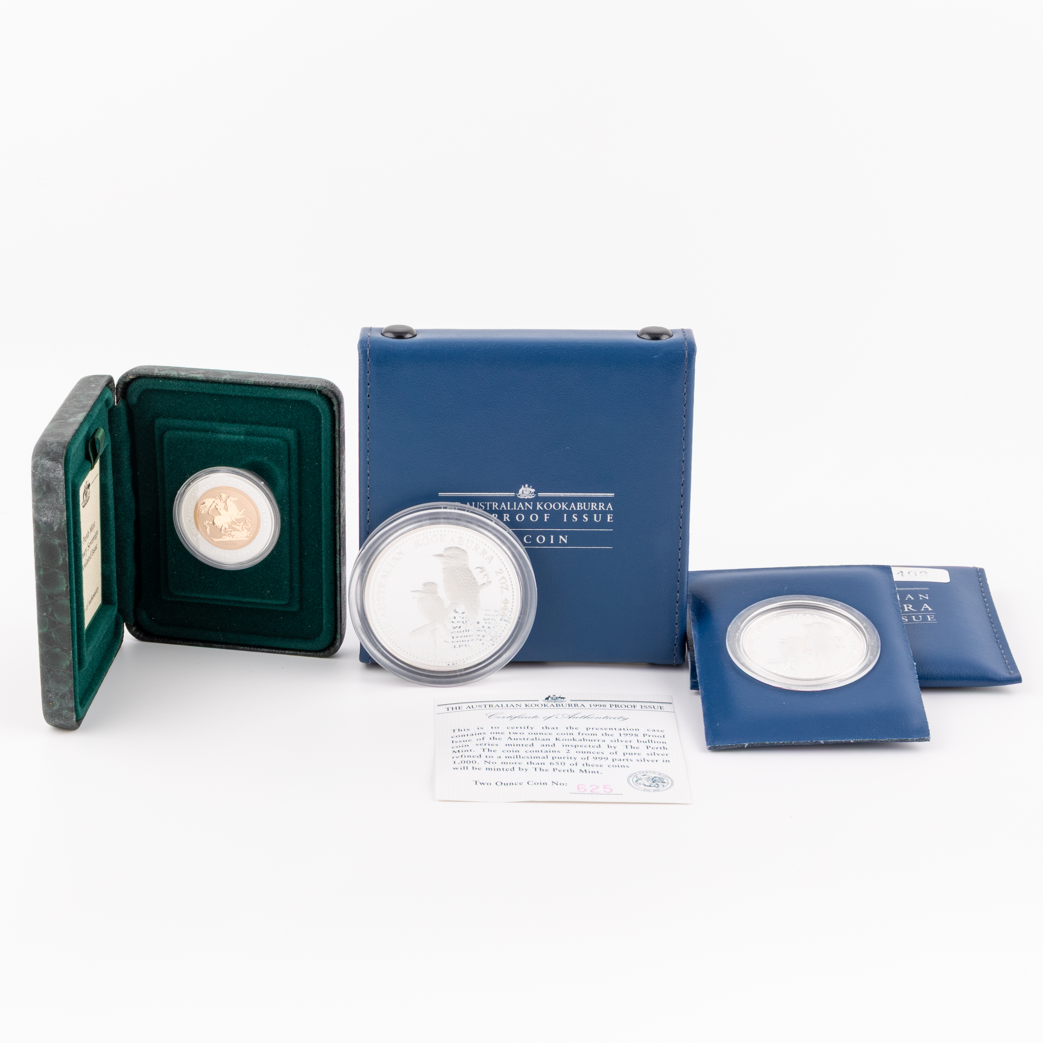 Elizabeth II, Perth Mint - Australian Kookaburra, One Dollar - Two Dollars, 1998, FDC