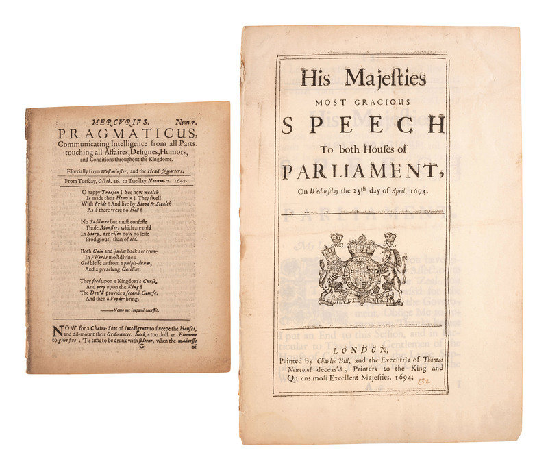 [POLITICS]. A large group of 17th and 18th-century British pamphlets ...