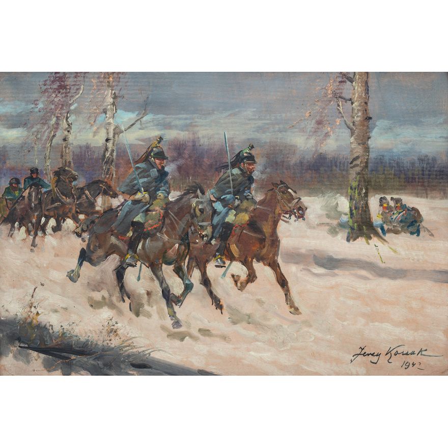 Jerzy Kossak | Eskorta, 1942 r.