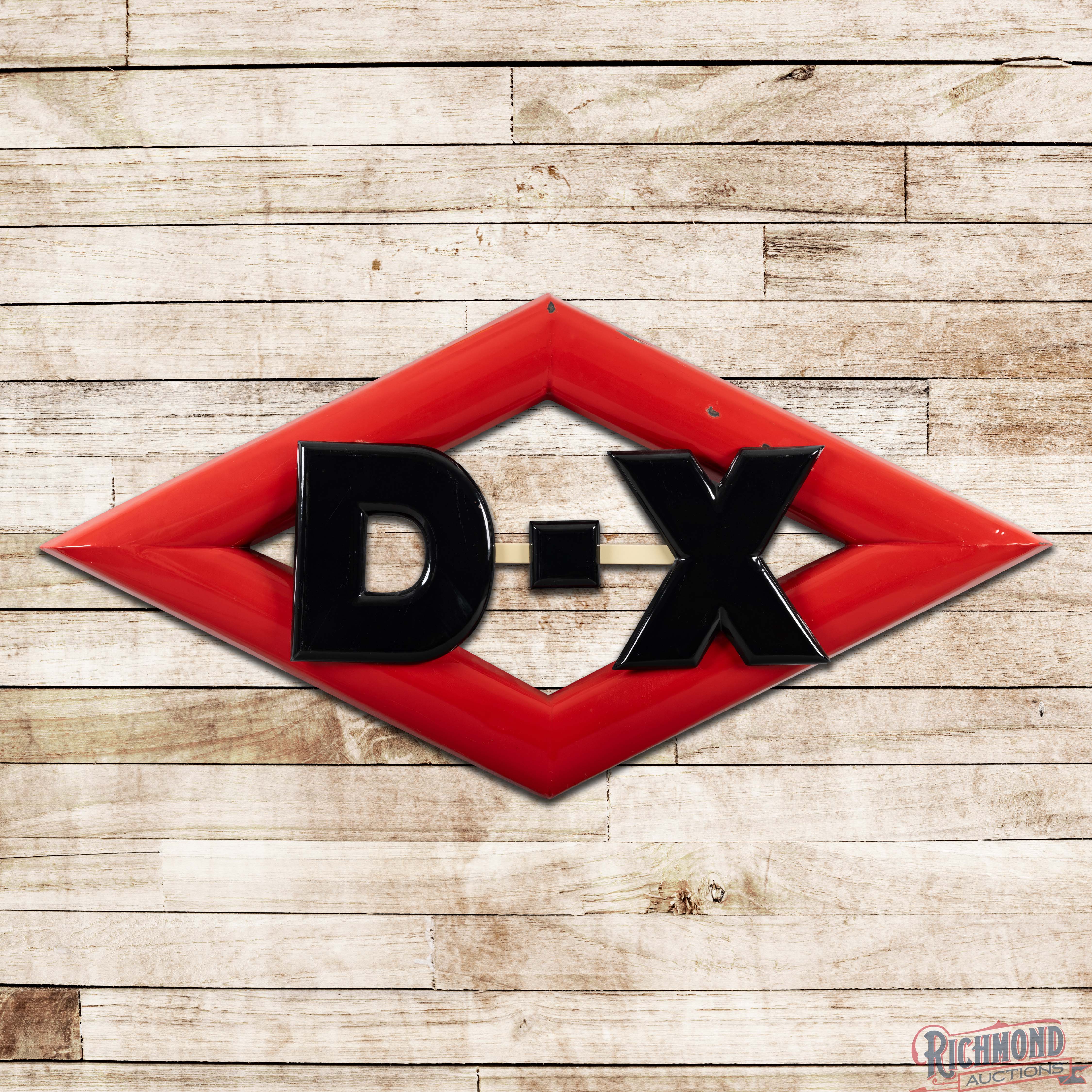 DX Gasoline Convex 3D 7' Logo Sign | Richmond Auctions