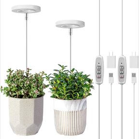 LORDEM GROW LIGHT, FULL SPECTRUM LED PLANT LIGHT FOR INDOOR PLANTS, HEIGHT ADJUSTABLE GROWING LAMP WITH AUTO ON/OFF TIMER 4/8/12H,