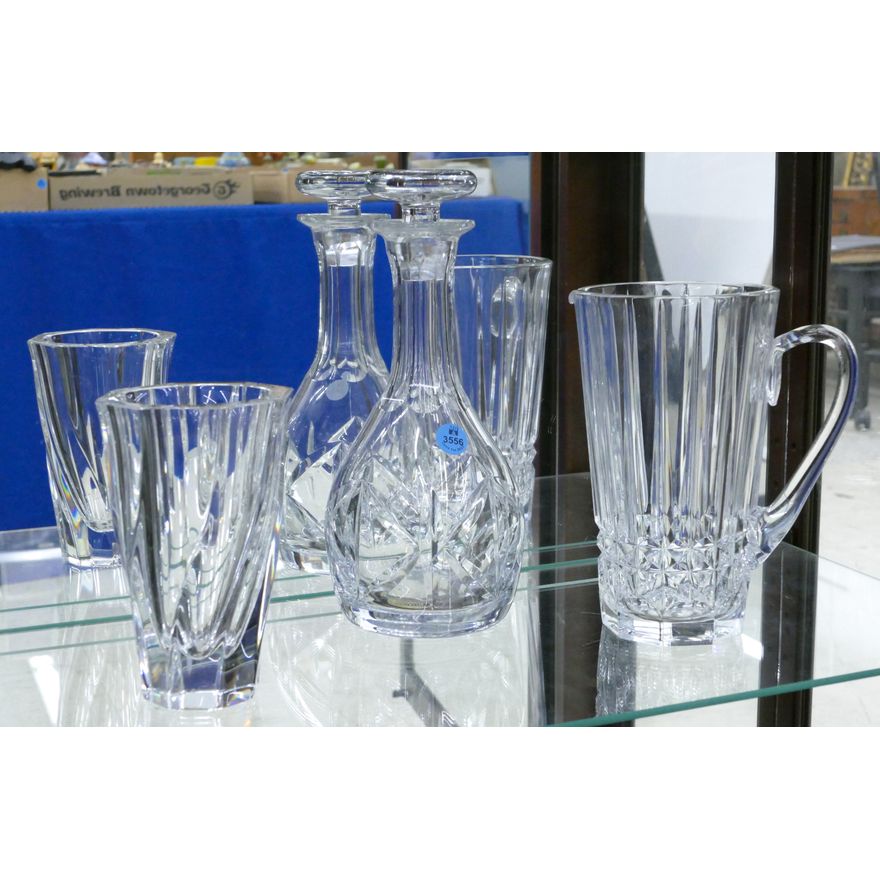 3pc Orrefors Crystal Vase etc. 6'' to 10''