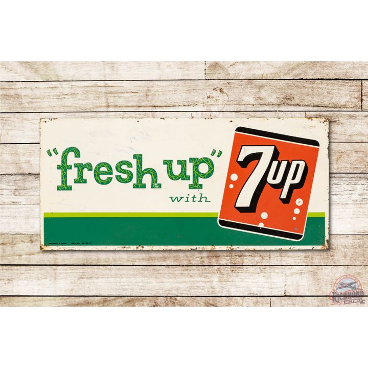 1941 Fresh Up with 7up Metal Sign TAC 7