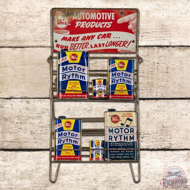 Whiz Automotive Products "Motor Rhythm" Display Rack w/ Cans