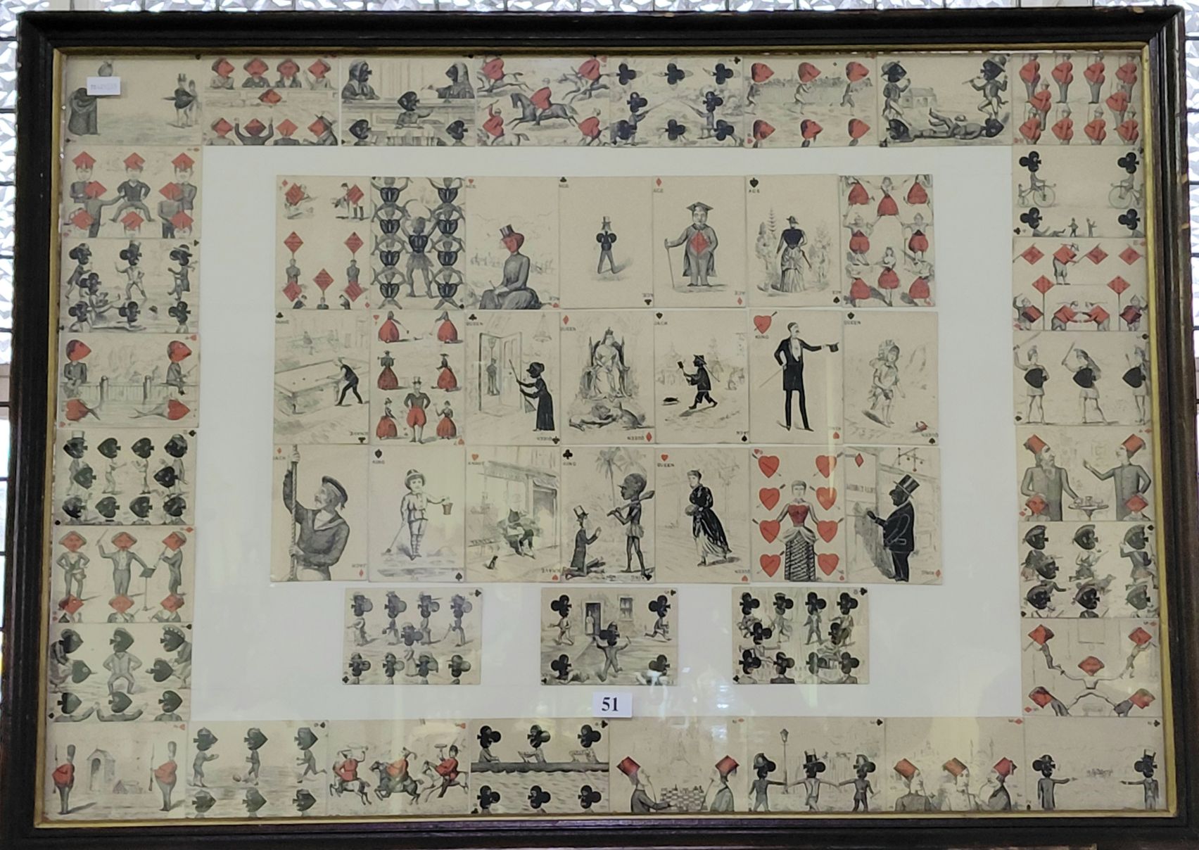 51 · EARLY PLAYING CARDS PLAQUE