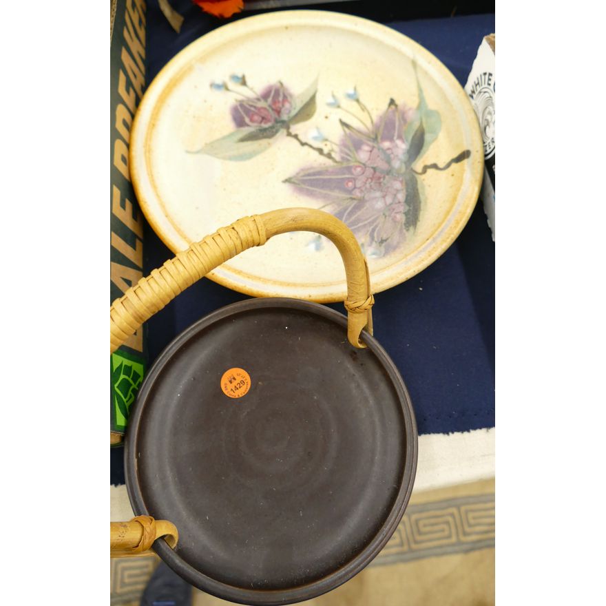 2pc NW Studio Pottery Plate & Basket
