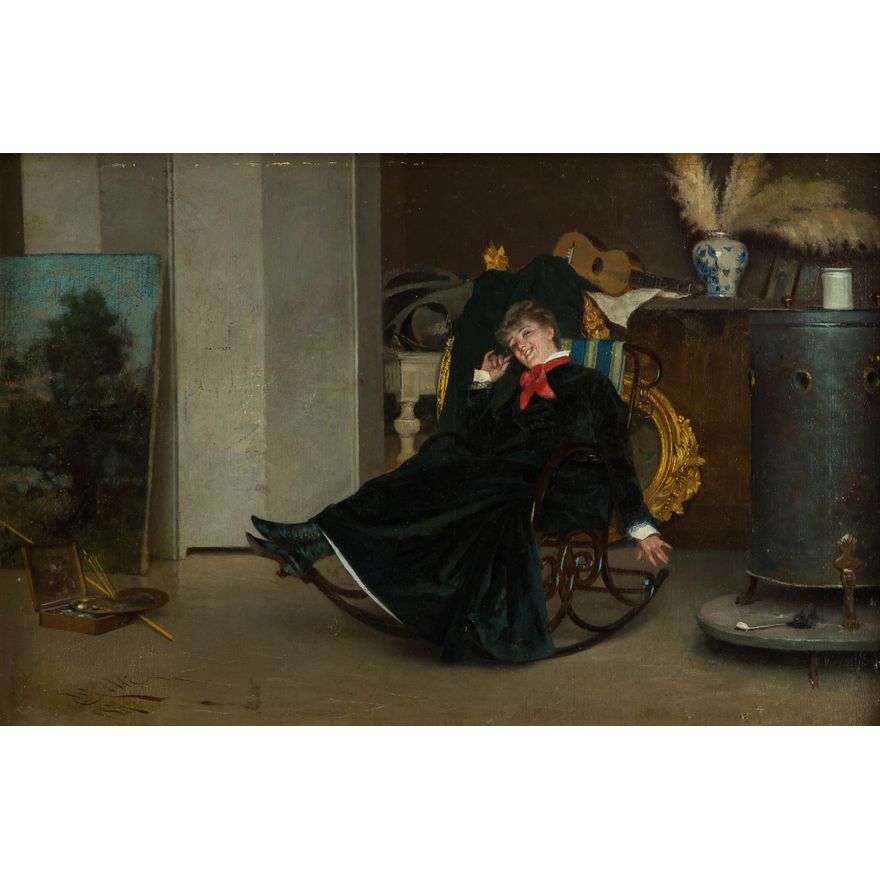 Eduardo Gelli | Malarka w bujanym fotelu, 1897 r.