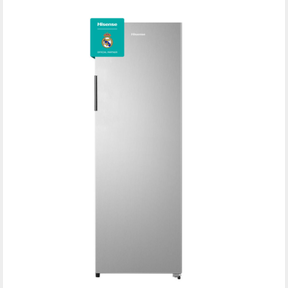 HISENSE 312L NO FROST UPRIGHT FRIDGE - INOX - MULTI AIR FLOW LED LIGHTING- DENT FRONT CONER AND BACK