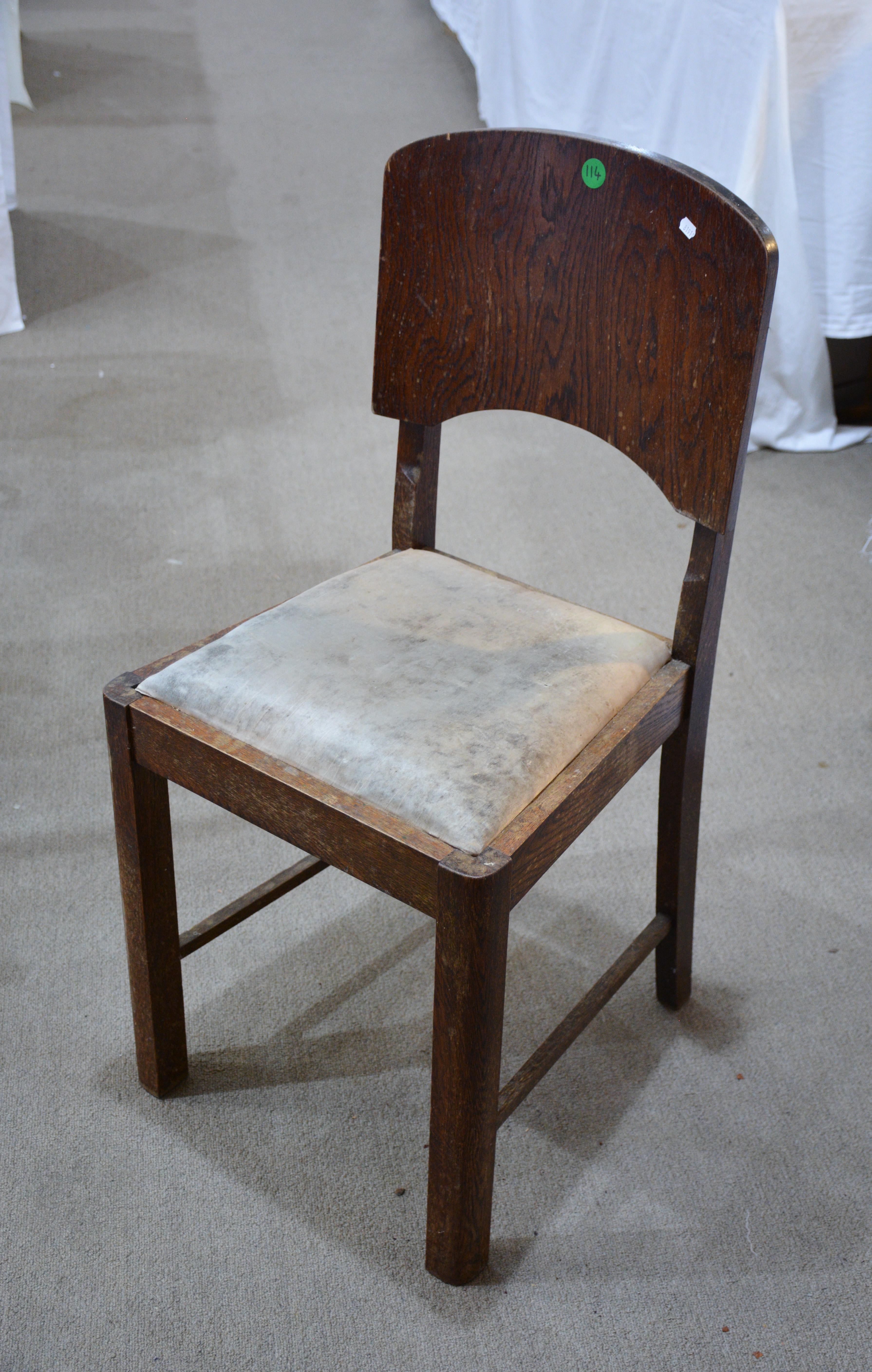 Vintage Oak Dining Chair — sold at auction in New Zealand for $15