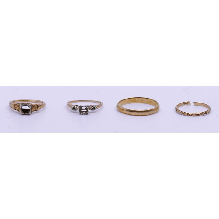 Box Old 14K Ring Settings- 6.5g TW