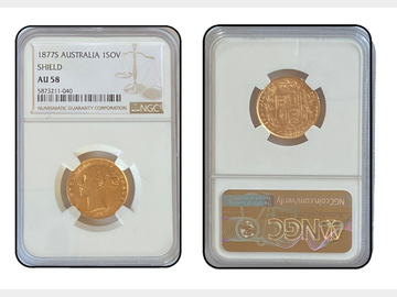 1877 VICTORIA SYDNEY MINT SOVEREIGN AU58