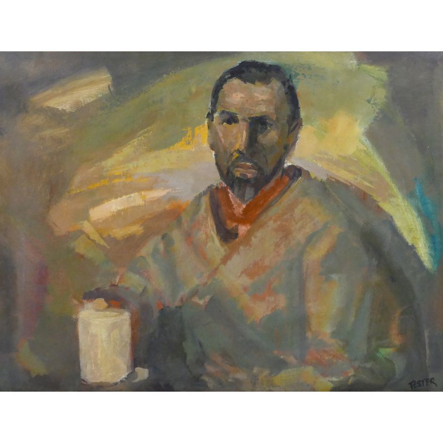 Jefferson Tester ''Self Portrait'' Oil