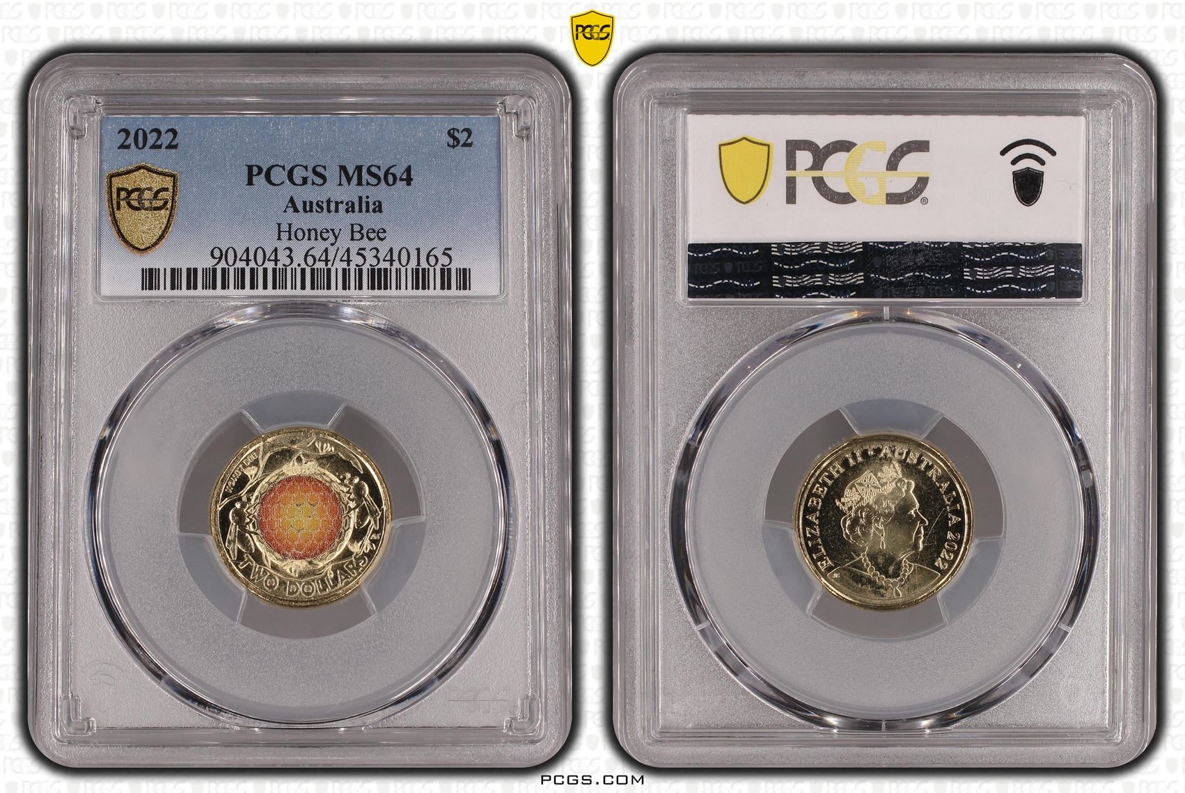 2022 Australia Two Dollar, $2 Honey Bee PCGS - MS64 -165
