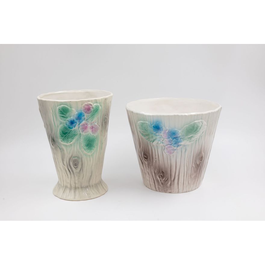 Crown Lynn - Set of two hand-painted vases