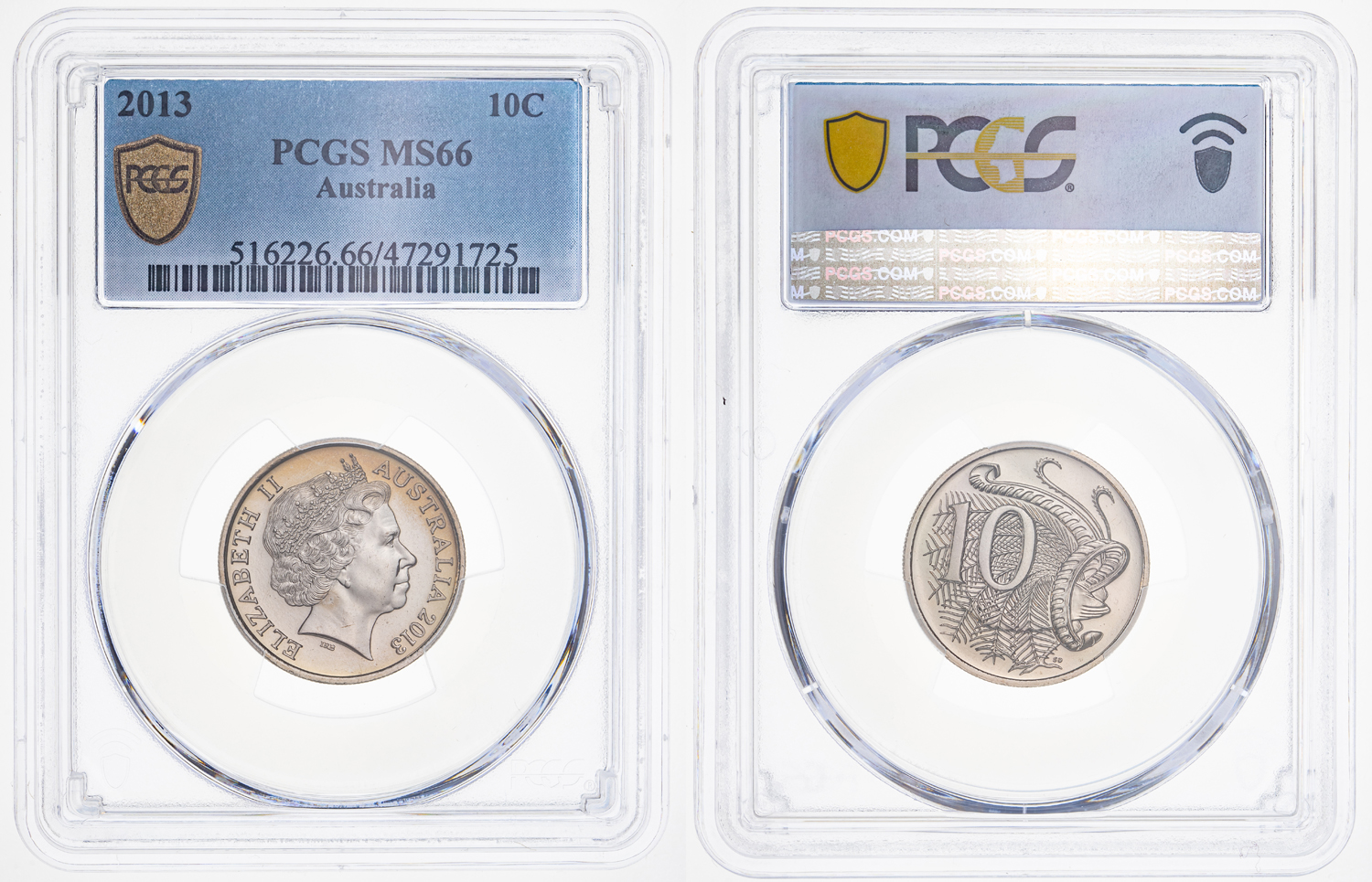 Ten Cent, 2013, PCGS MS 66