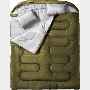 DOUBLE (90.6IN*61IN) MEREZA DOUBLE SLEEPING BAG FOR ADULTS MENS WITH PILLOW, XL QUEEN SIZE TWO PERSON SLEEPING BAG FOR ALL SEASON