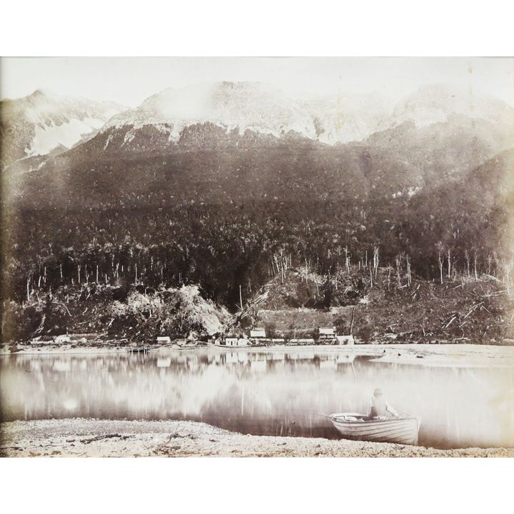 BURTON BROS - Albumen print - Humboldt Range, Kinloch, Head of Lake Wakatipu