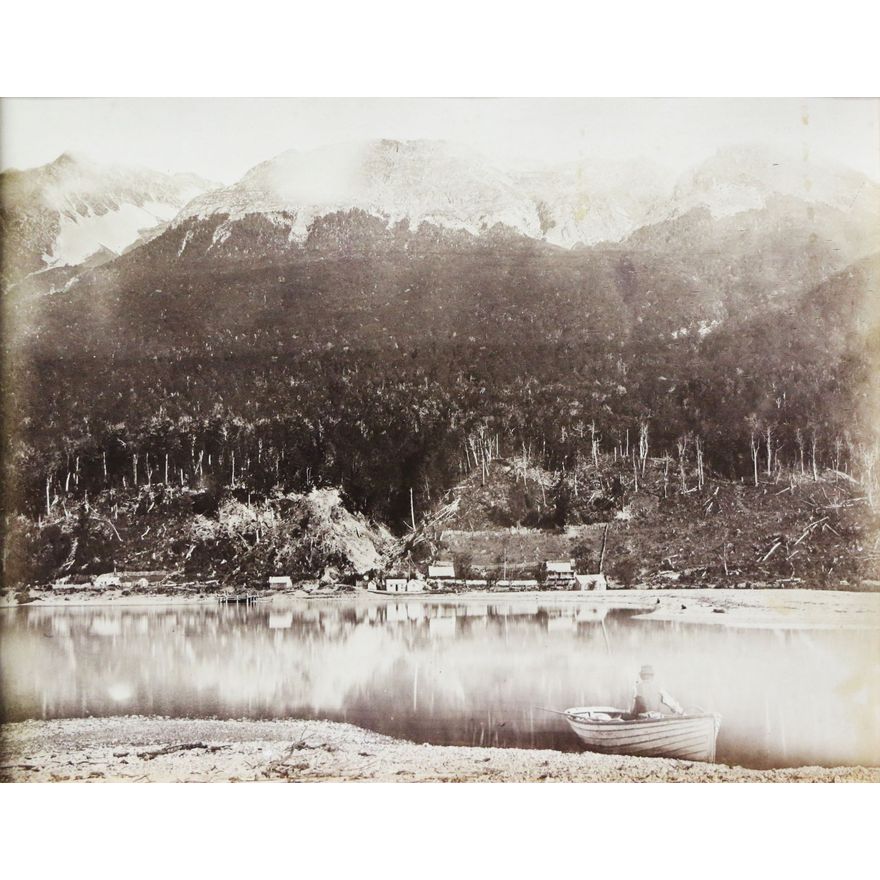 BURTON BROS - Albumen print - Humboldt Range, Kinloch, Head of Lake Wakatipu