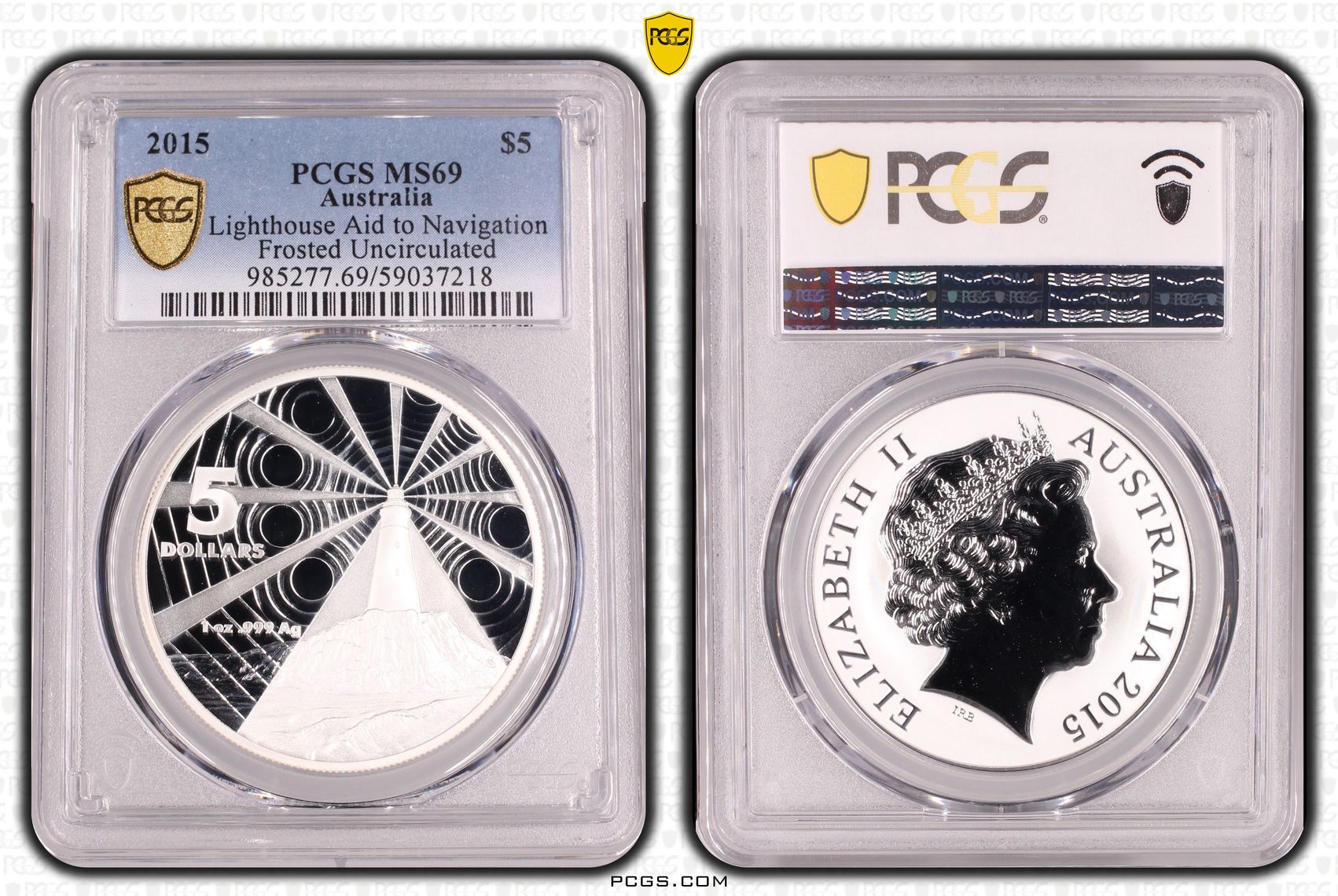 Lighthouse Aid to Navigation Frosted Uncirculated, POP 4/0, Five Dollar, 2015, PCGS MS69