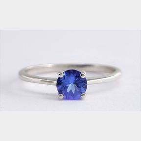 0.450CT WHITE GOLD TANZANITE RING - 51543/50