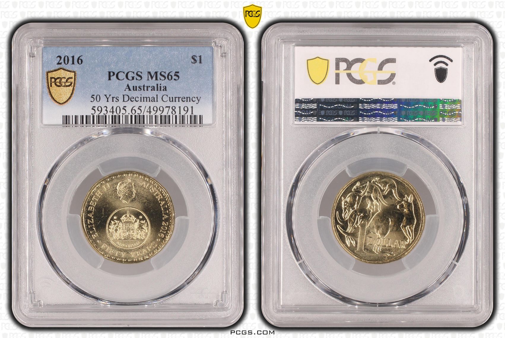 50 Yrs Decimal Currency, One Dollar, 2016, PCGS MS65