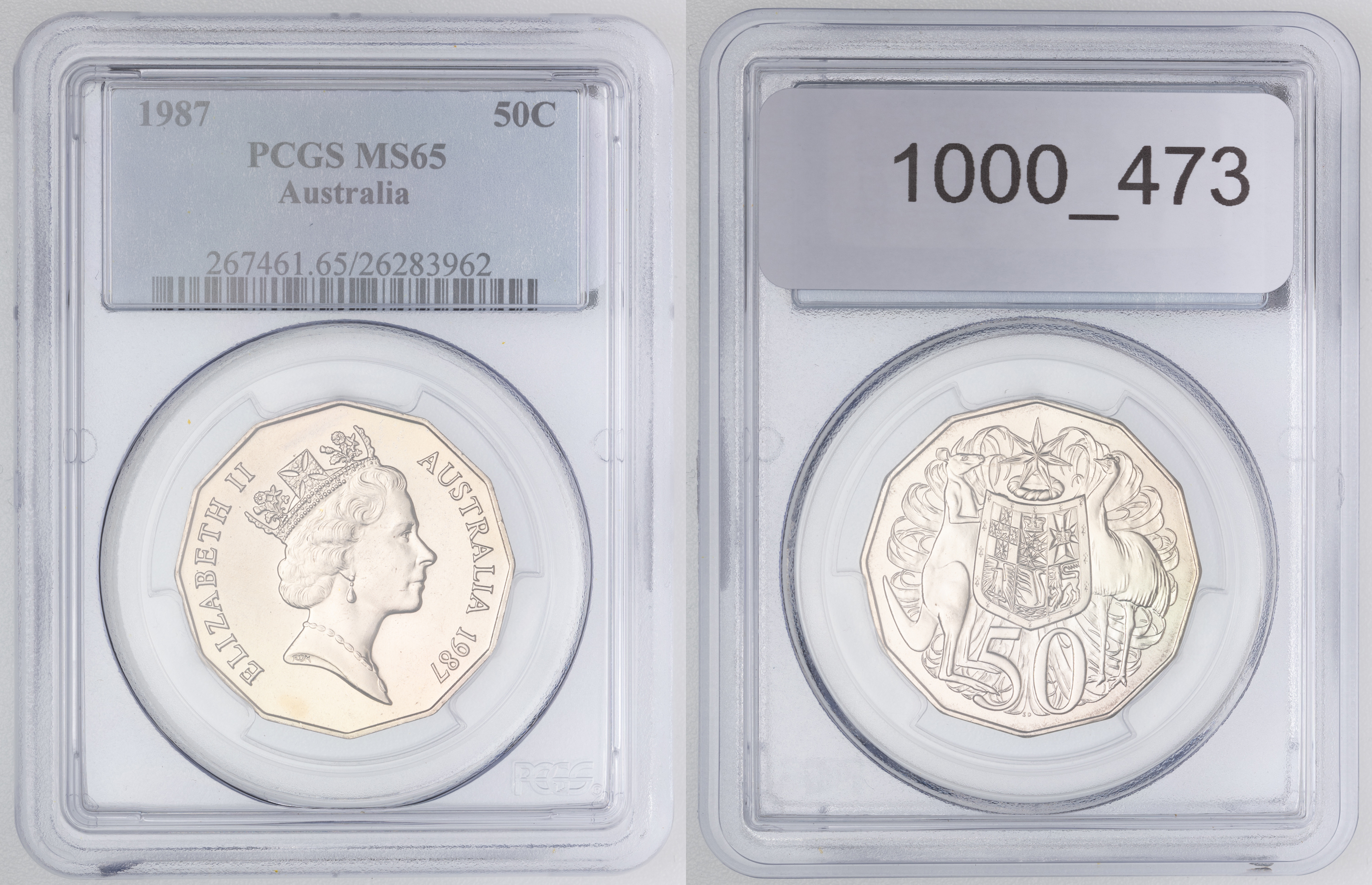 Elizabeth II, Fifty Cent, 1987, PCGS MS65