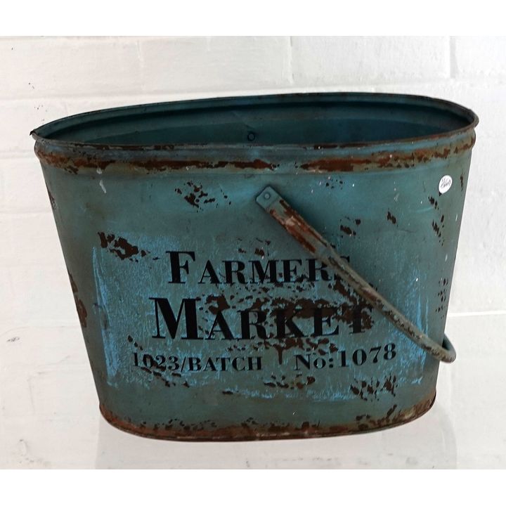 PAINTED TIN BUCKET
