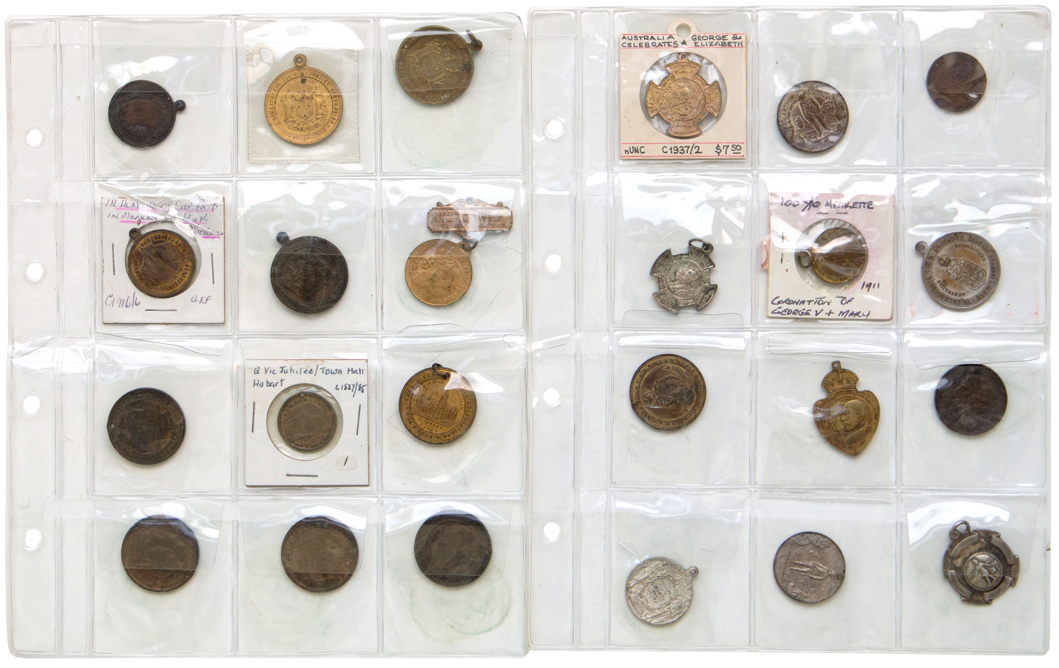 289 · Commemorative Medalettes, 1887 - 1953, VG - EF