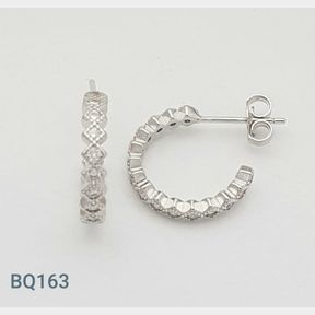 Sterling Silver Earrings With Czs - 51533/264