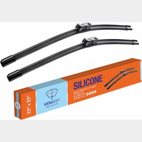 WOWIPER SILICONE WIPER BLADES 22" + 22" AUTOMOTIVE REPLACEMENT WINDSHIELD WIPER BLADES FOR 2019-2014 CHEVROLET SILVERADO 1500 2500