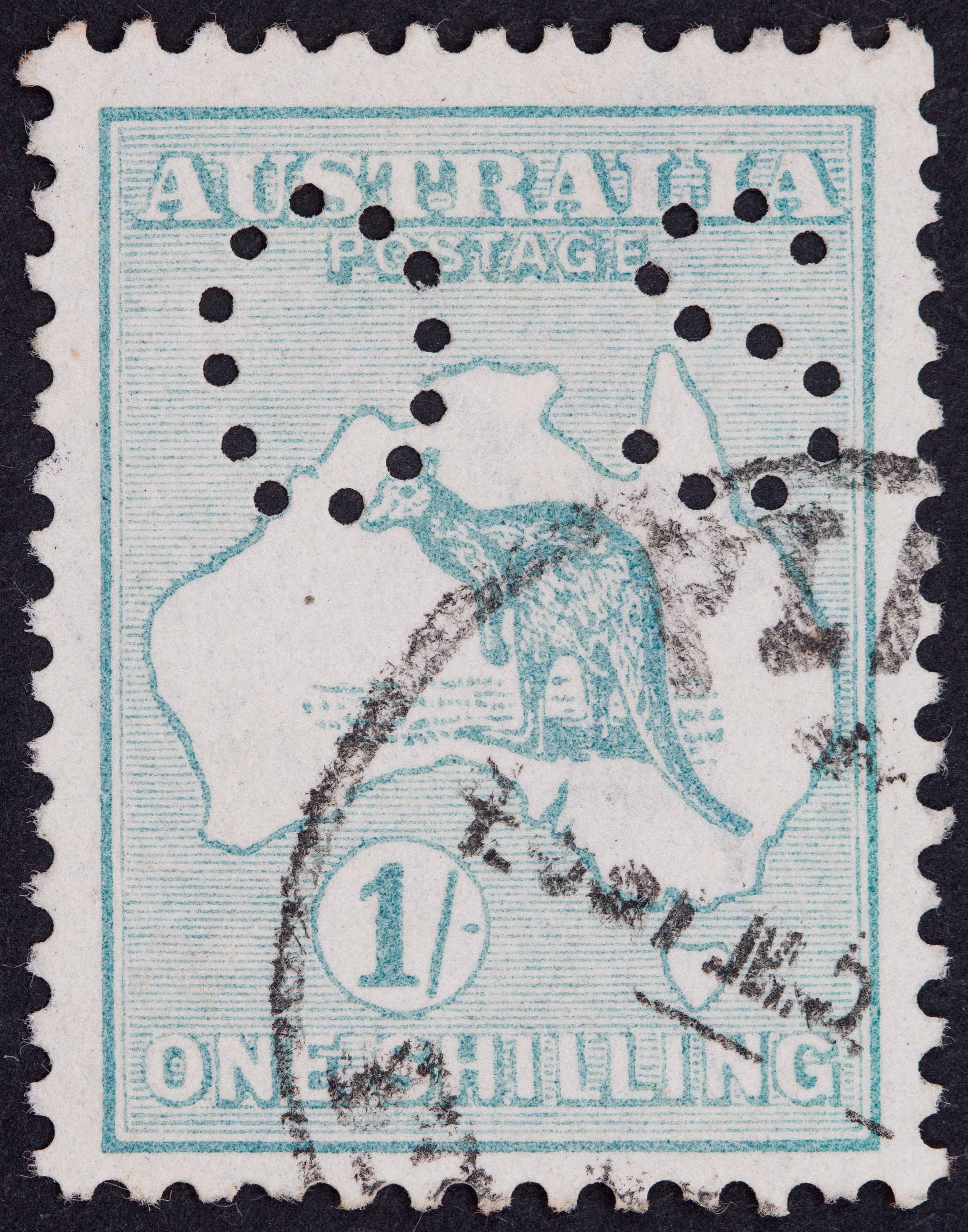 332 · Second Watermark, One Shilling, 1915, Fine