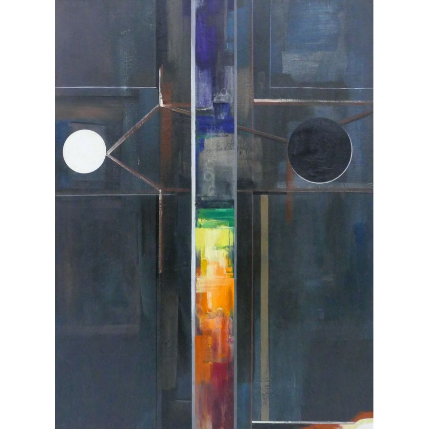 John C. Wylie ''Spectrum Cross'' 1963 Oil
