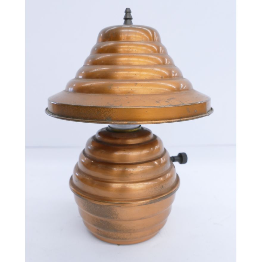 Vintage Copper Beehive Vanity Lamp- 8''- needs to be rewired