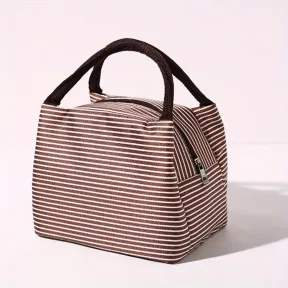 Lunch Bag Elegant Cooler Bag Foil Insulated Dark Brown |