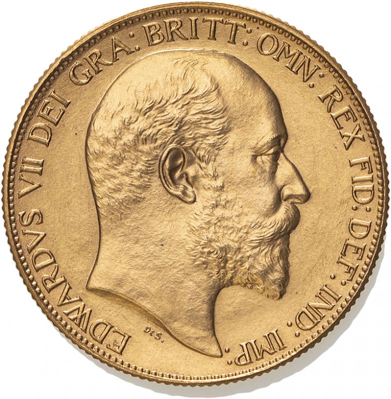 1902 Gold 2 Pounds (Double Sovereign) Matte proof About uncirculated