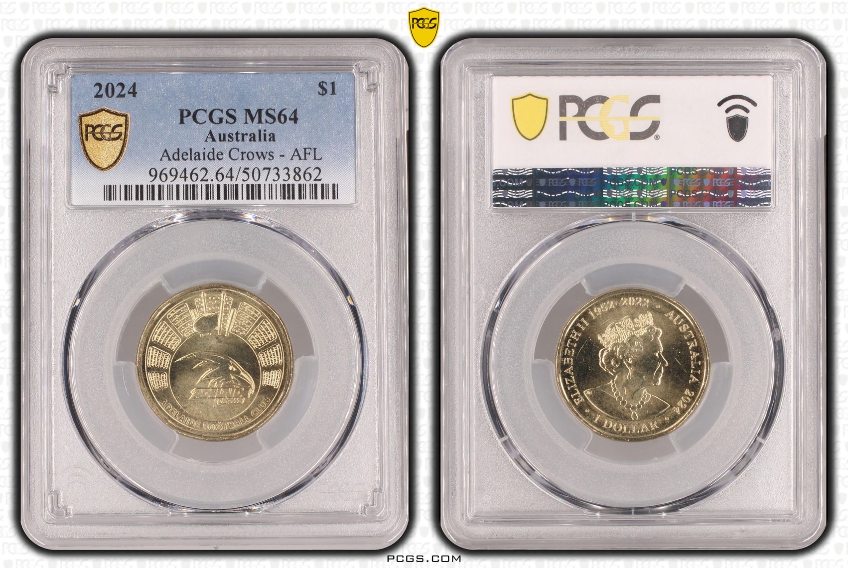 Adelaide Crows - AFL , One Dollar, 2024, PCGS MS64