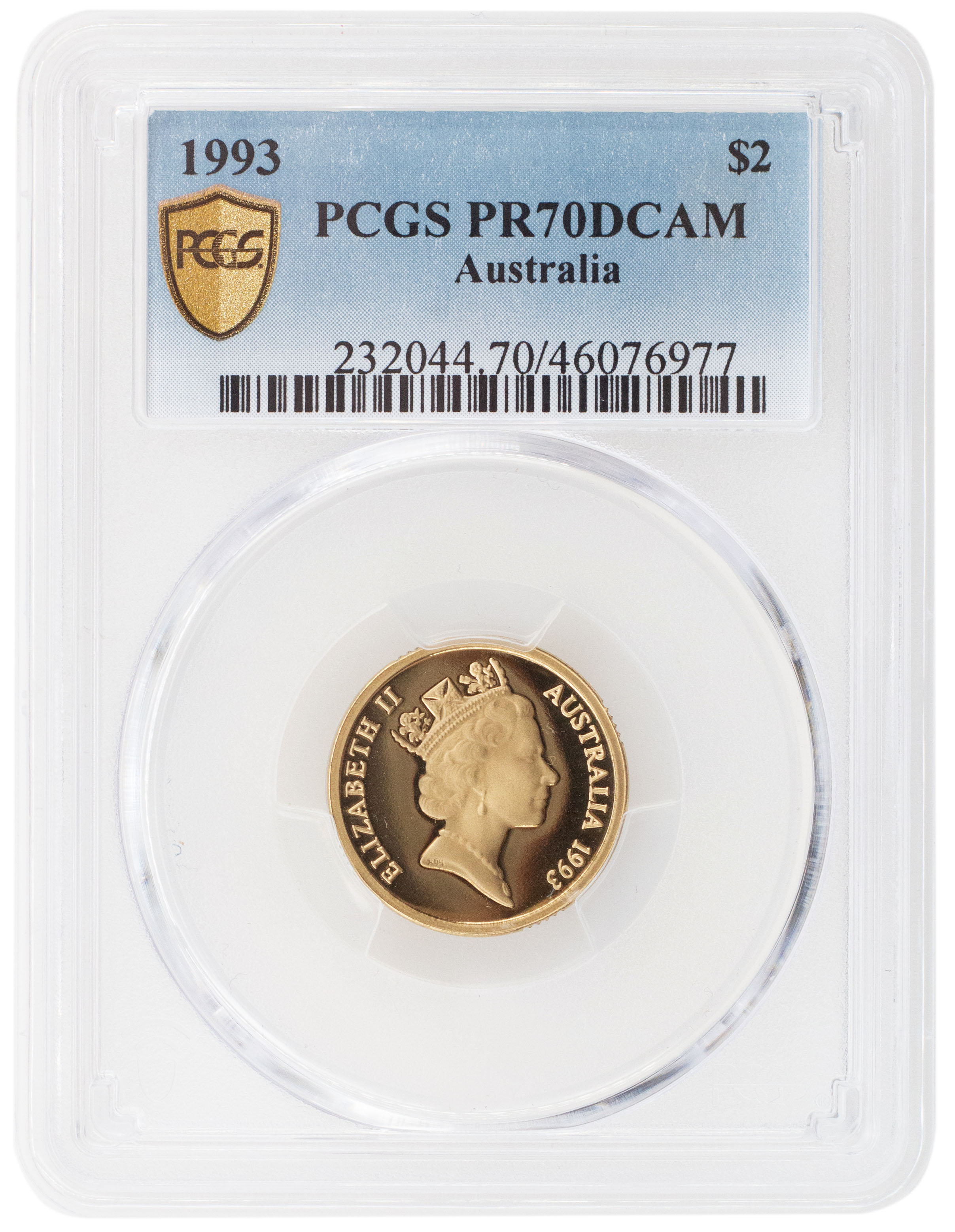 Elizabeth II, Two Dollars, 1993, PCGS PR 70DCAM