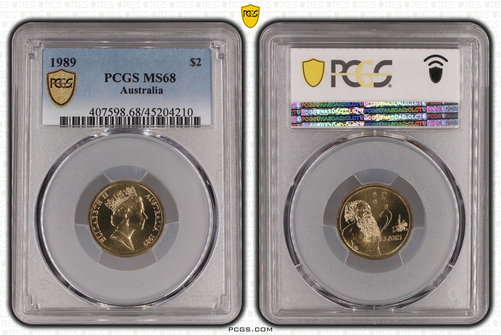 Elizabeth II, Two Dollar, 1989, PCGS MS 68