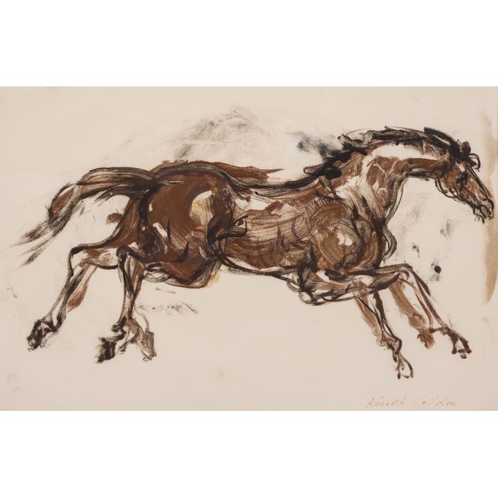 Kenneth Callahan ''Horse in Motion'' 1969 Tempera
