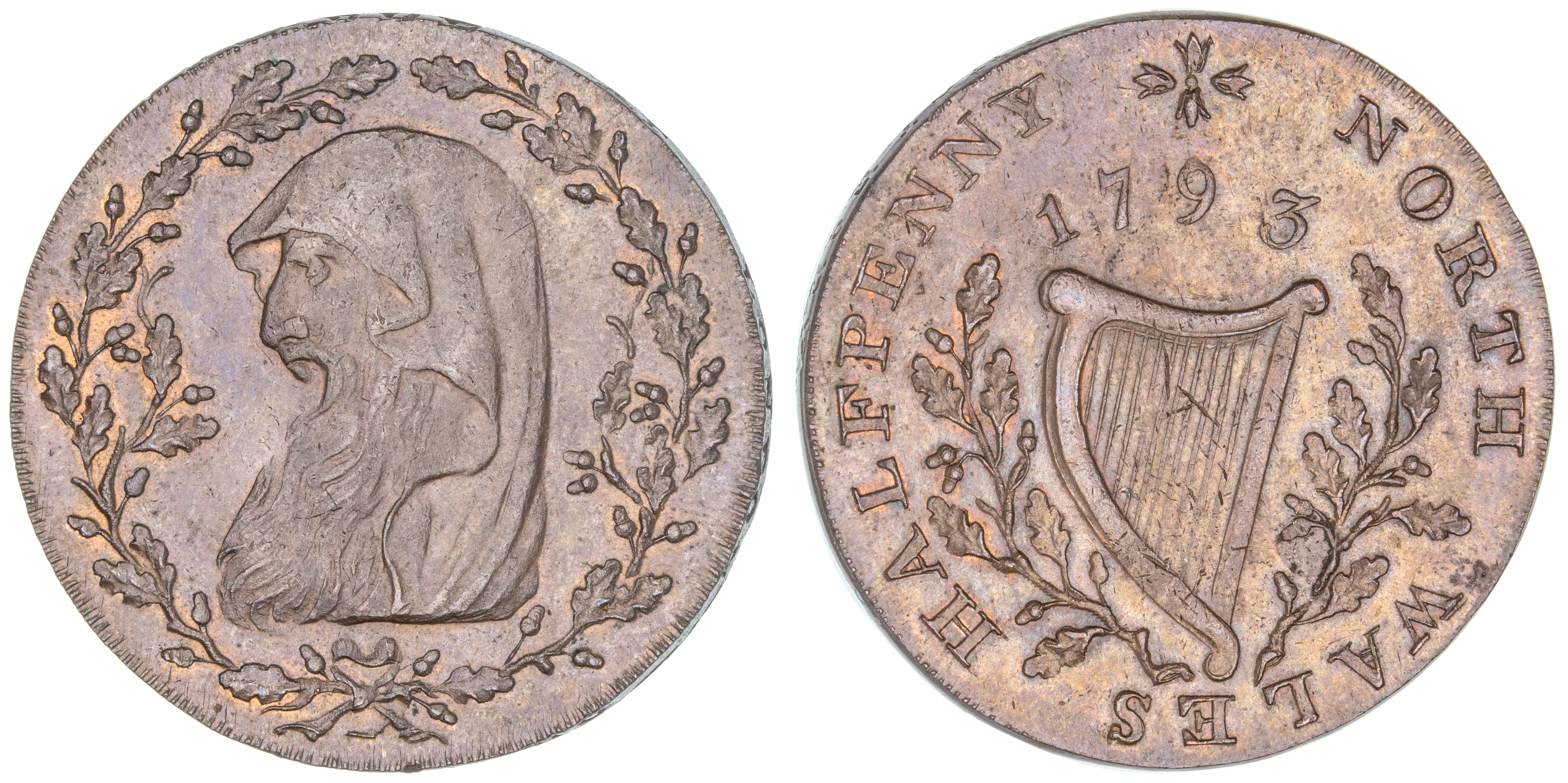 Great Britain, Halfpenny, 1793, aUNC