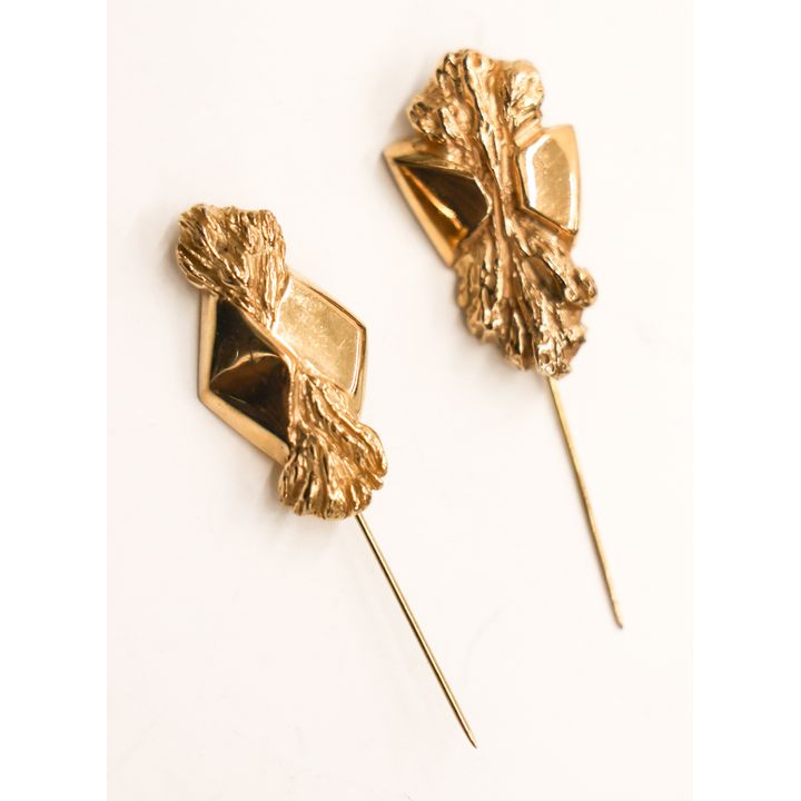 Pair of Betty Gilman 14k Modernist Stick Pins