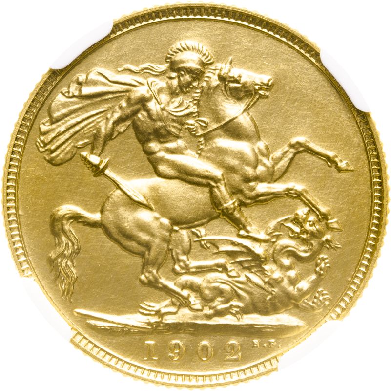 United Kingdom, Edward VII, 1902 Gold Sovereign, Matte Proof 