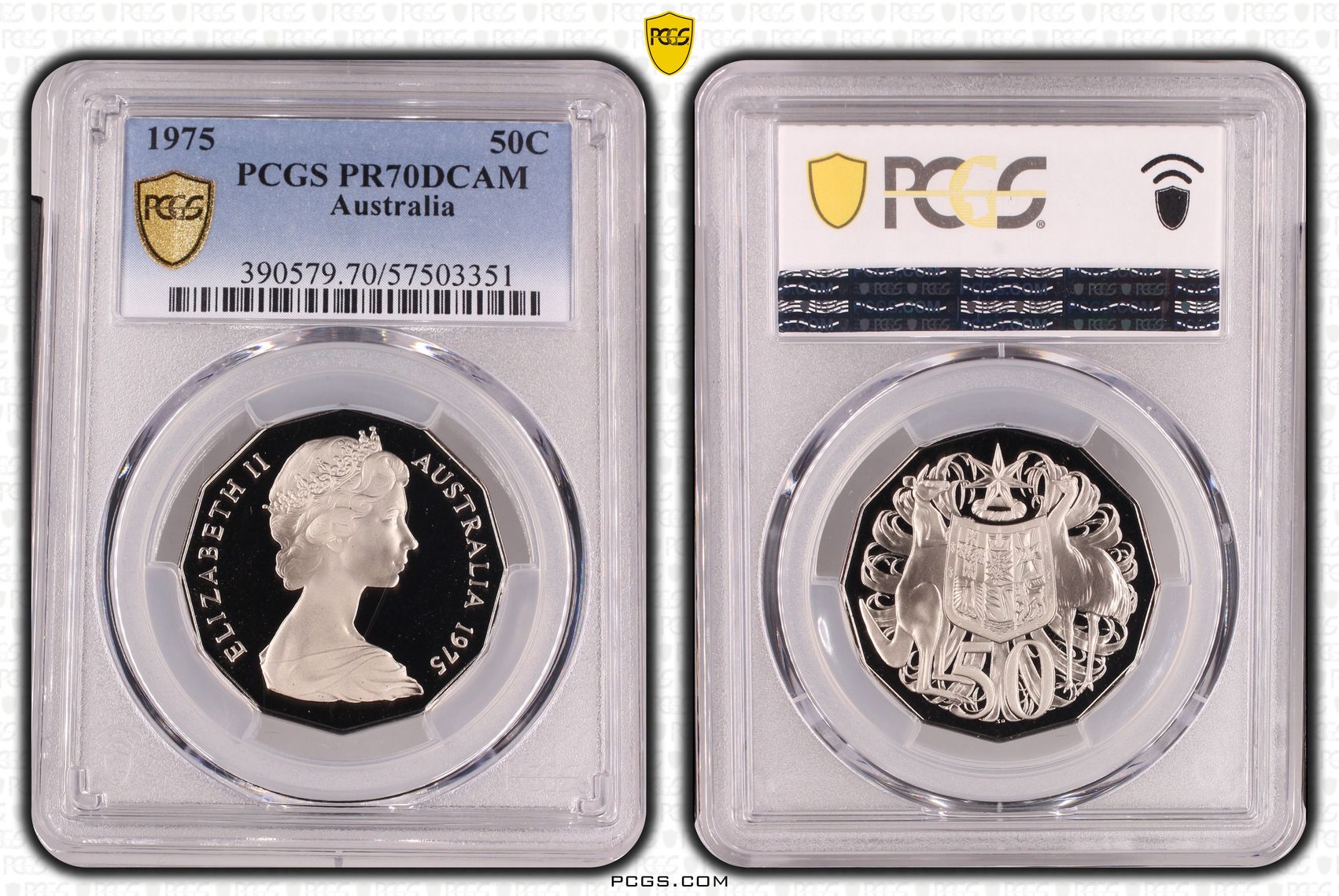 1/0, Fifty Cent, 1975, PCGS PR70DCAM